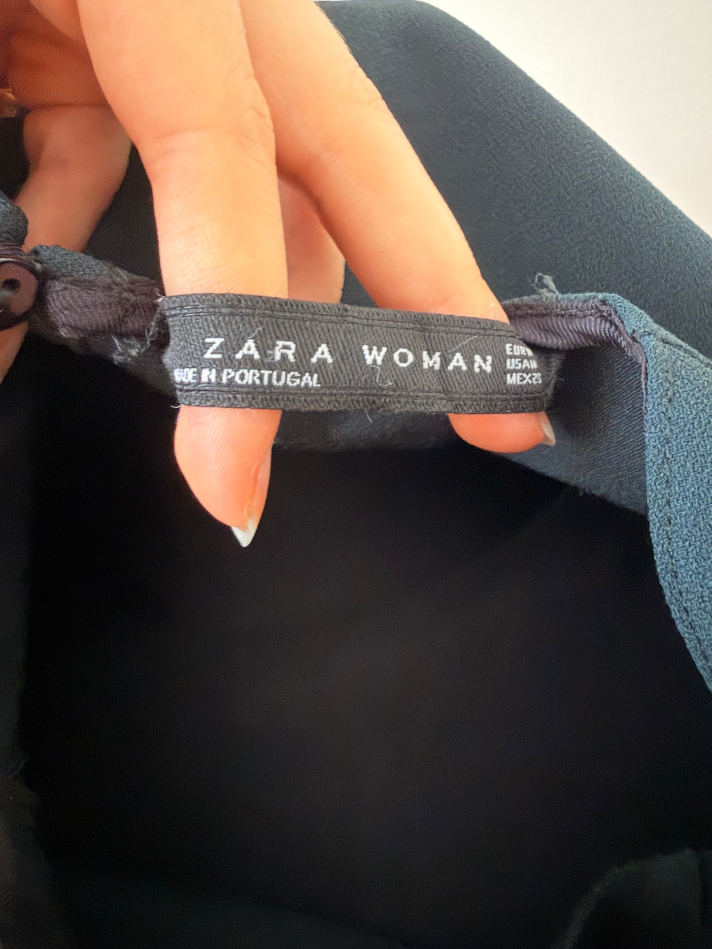 Dark green Zara tie up top