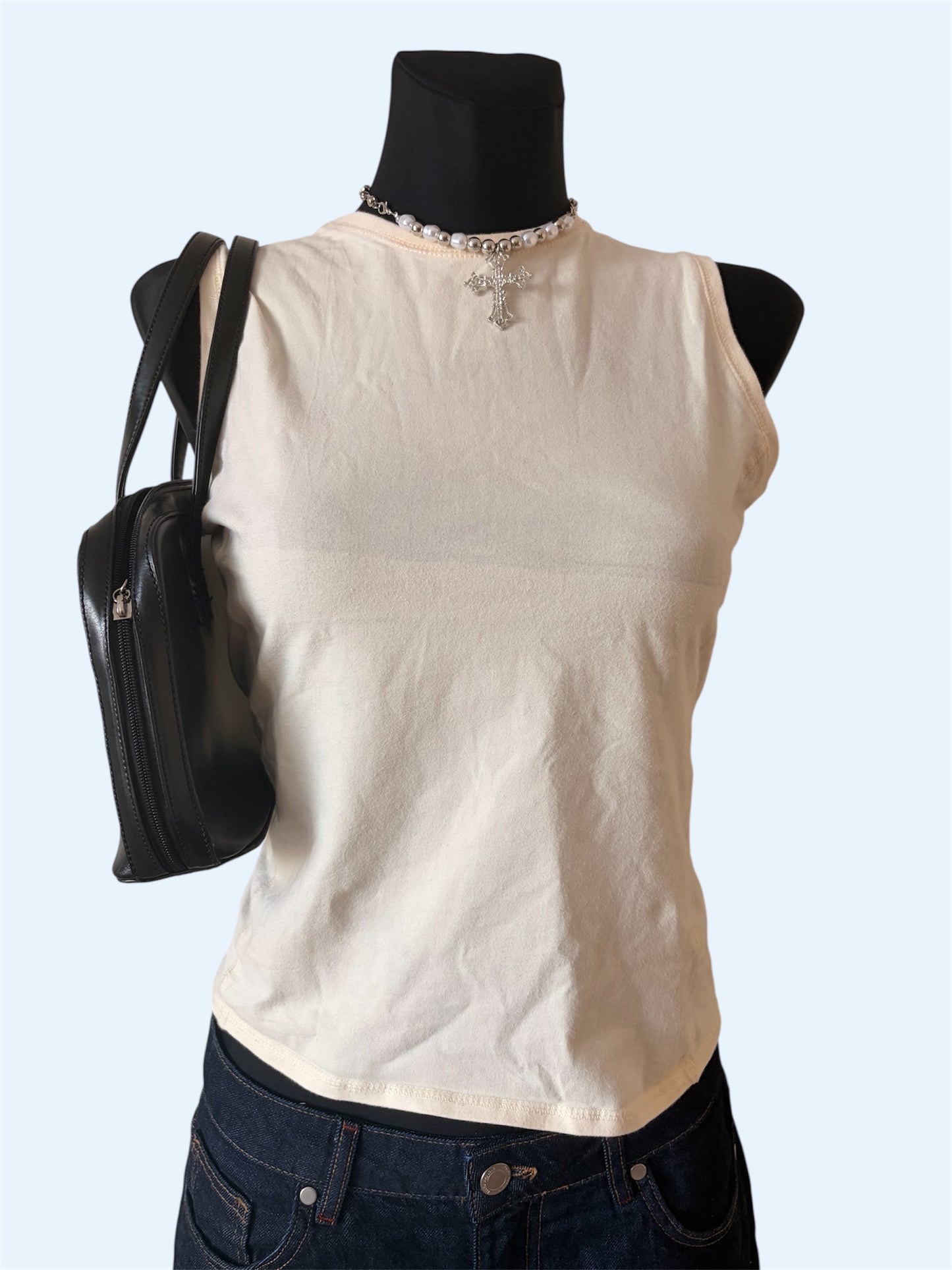 Vintage cream tank top