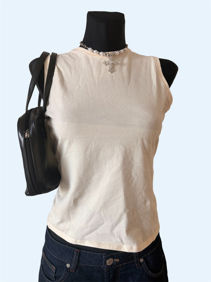 Vintage cream tank top