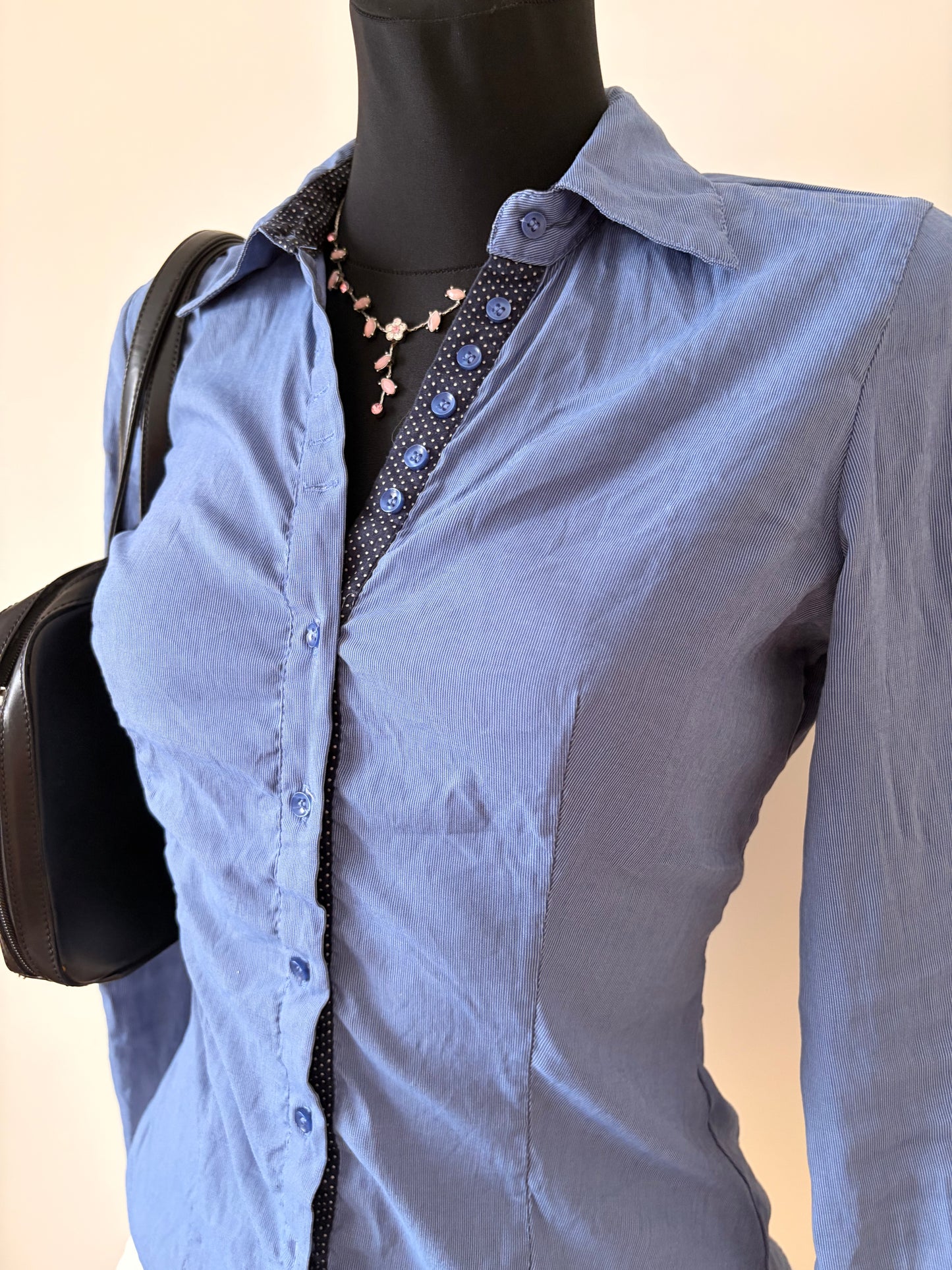 Vintage blue button-up shirt