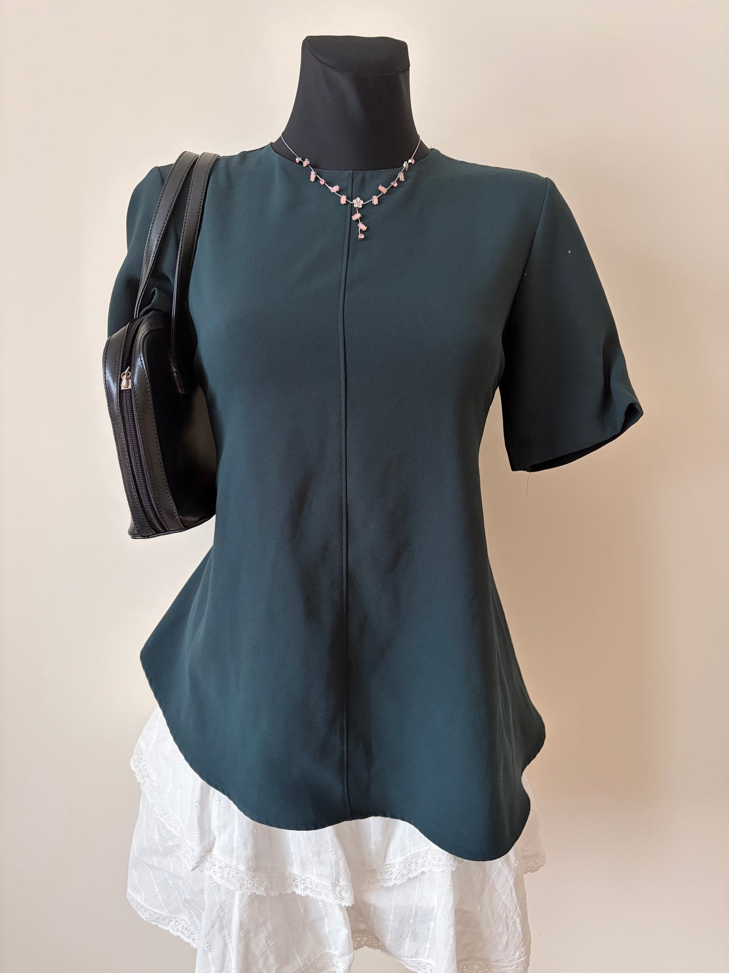 Dark green Zara tie up top