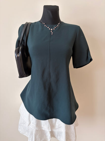 Dark green Zara tie up top