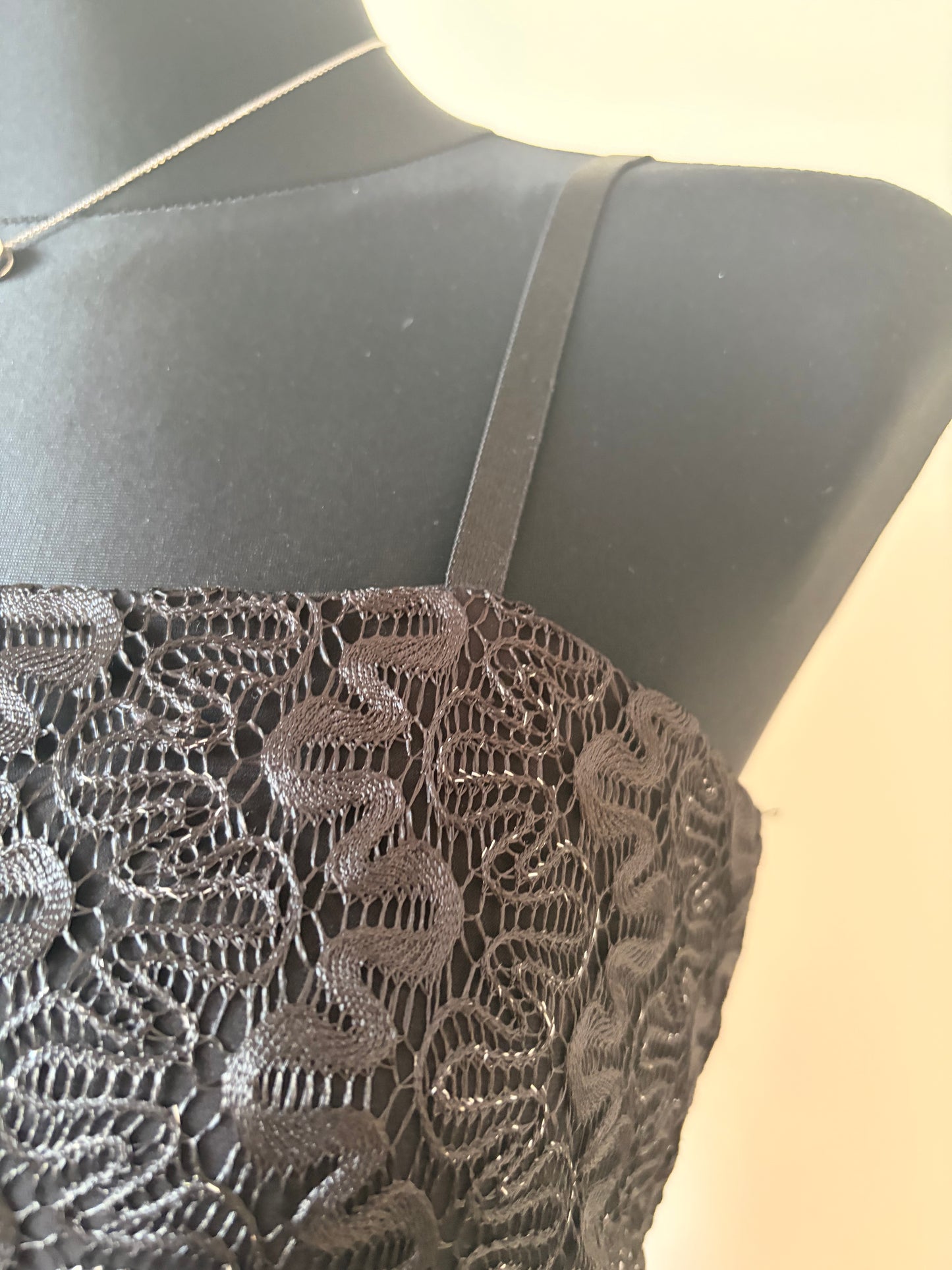 Black vintage lace top