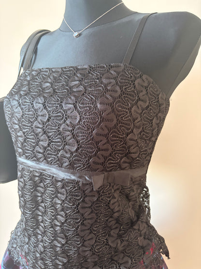 Black vintage lace top