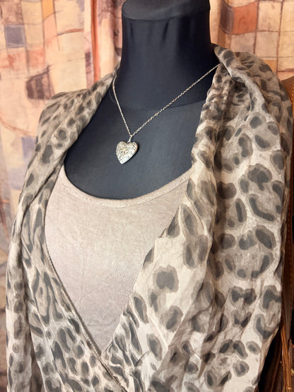 Vintage leopard combo top