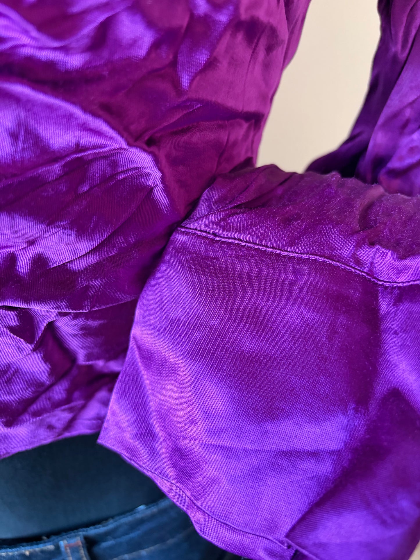 Vivid purple cropped blouse