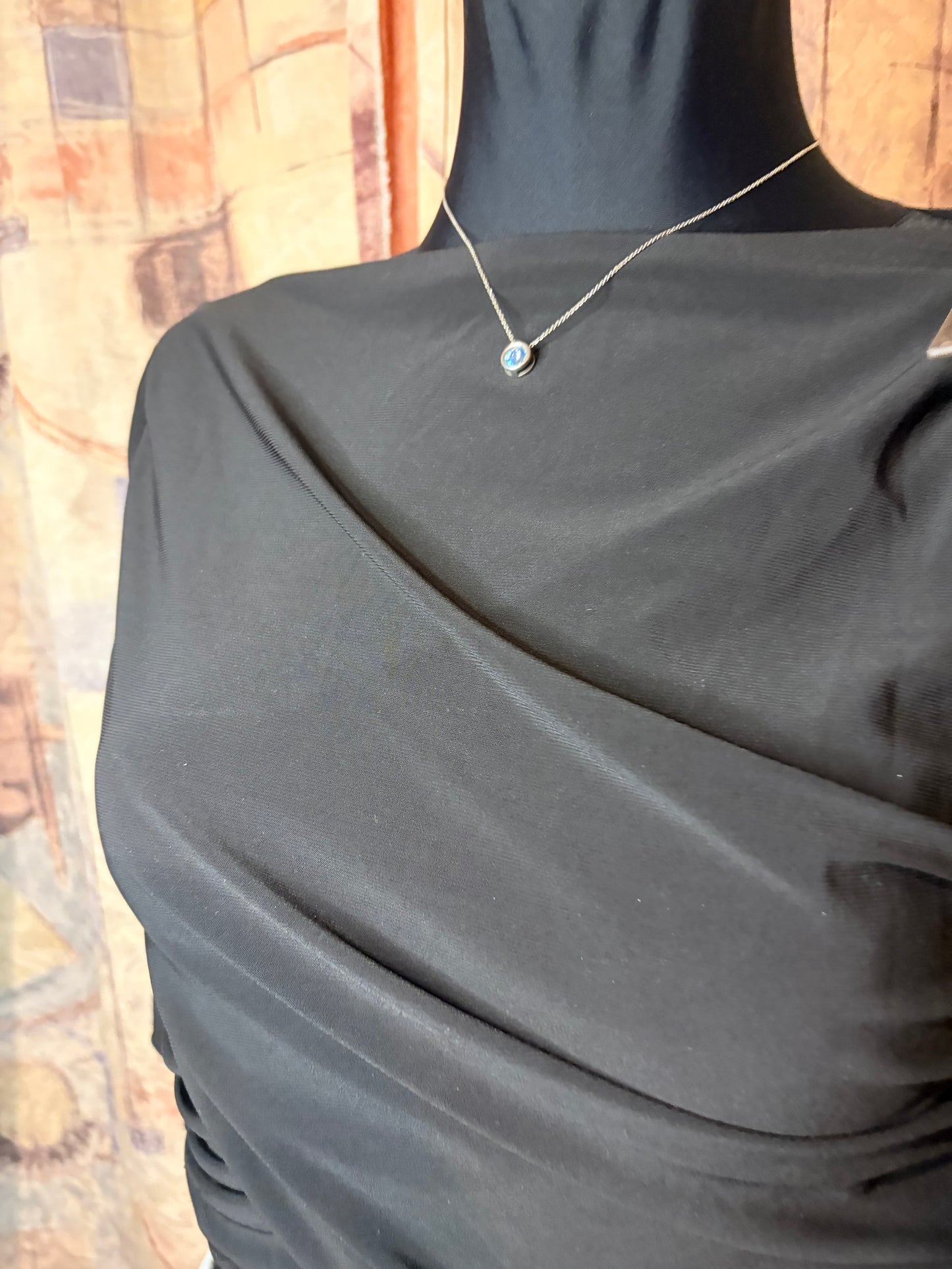 Black wrap style crop top