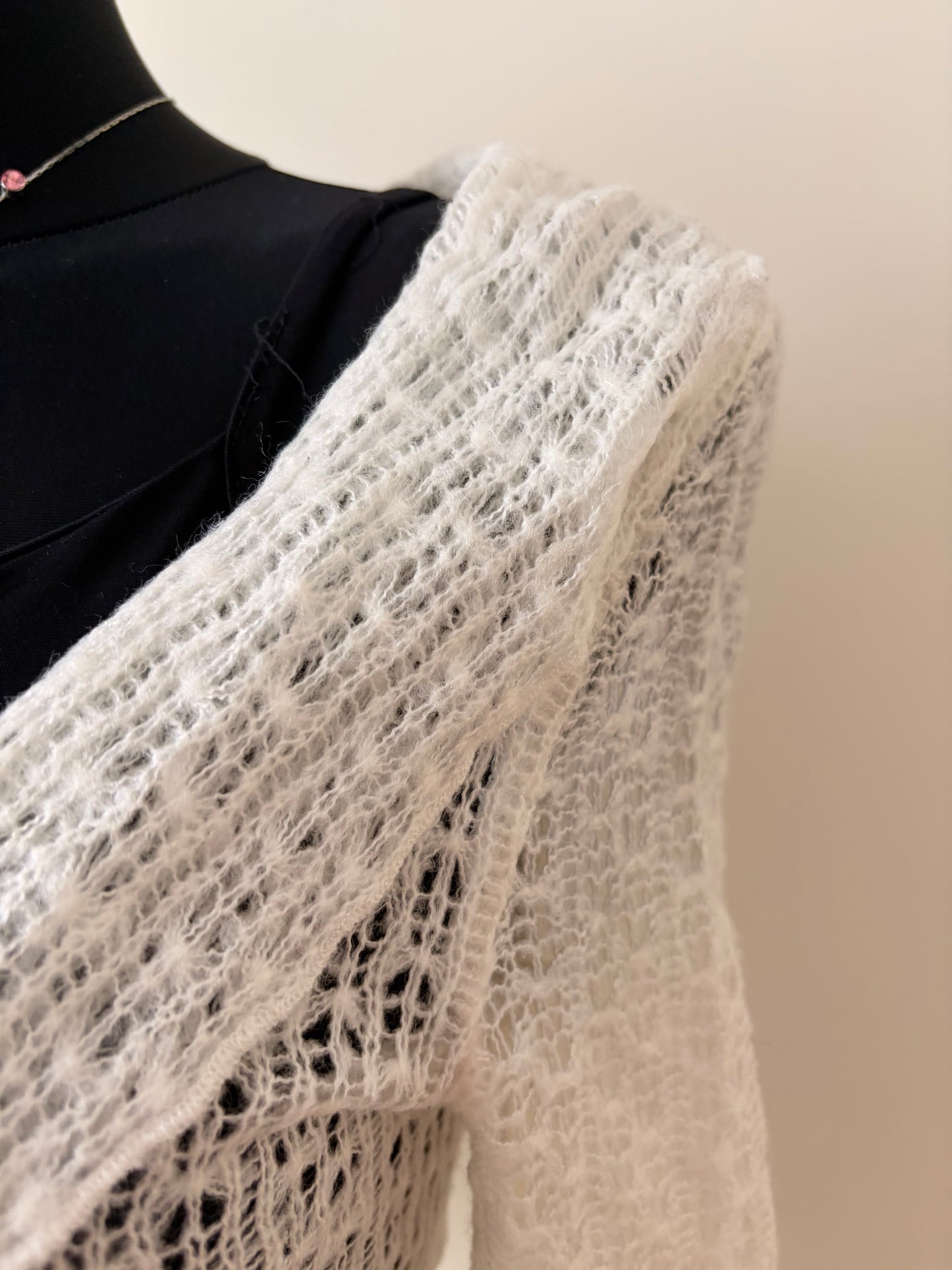 Ruffled knit cover-up top