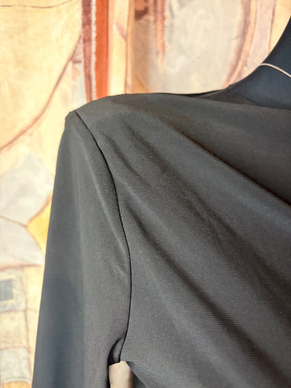 Black wrap style crop top