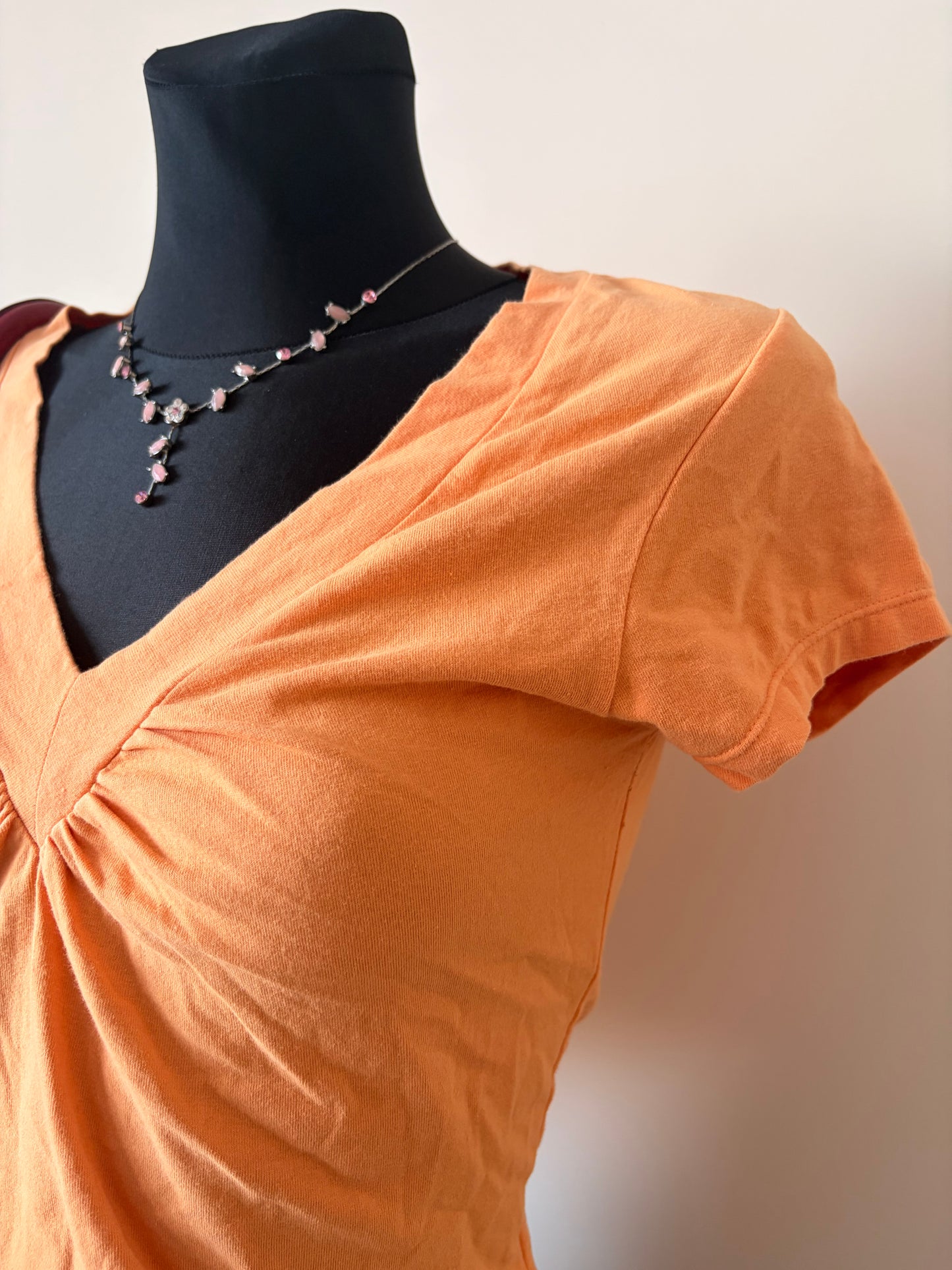 Vintage orange v-neck top