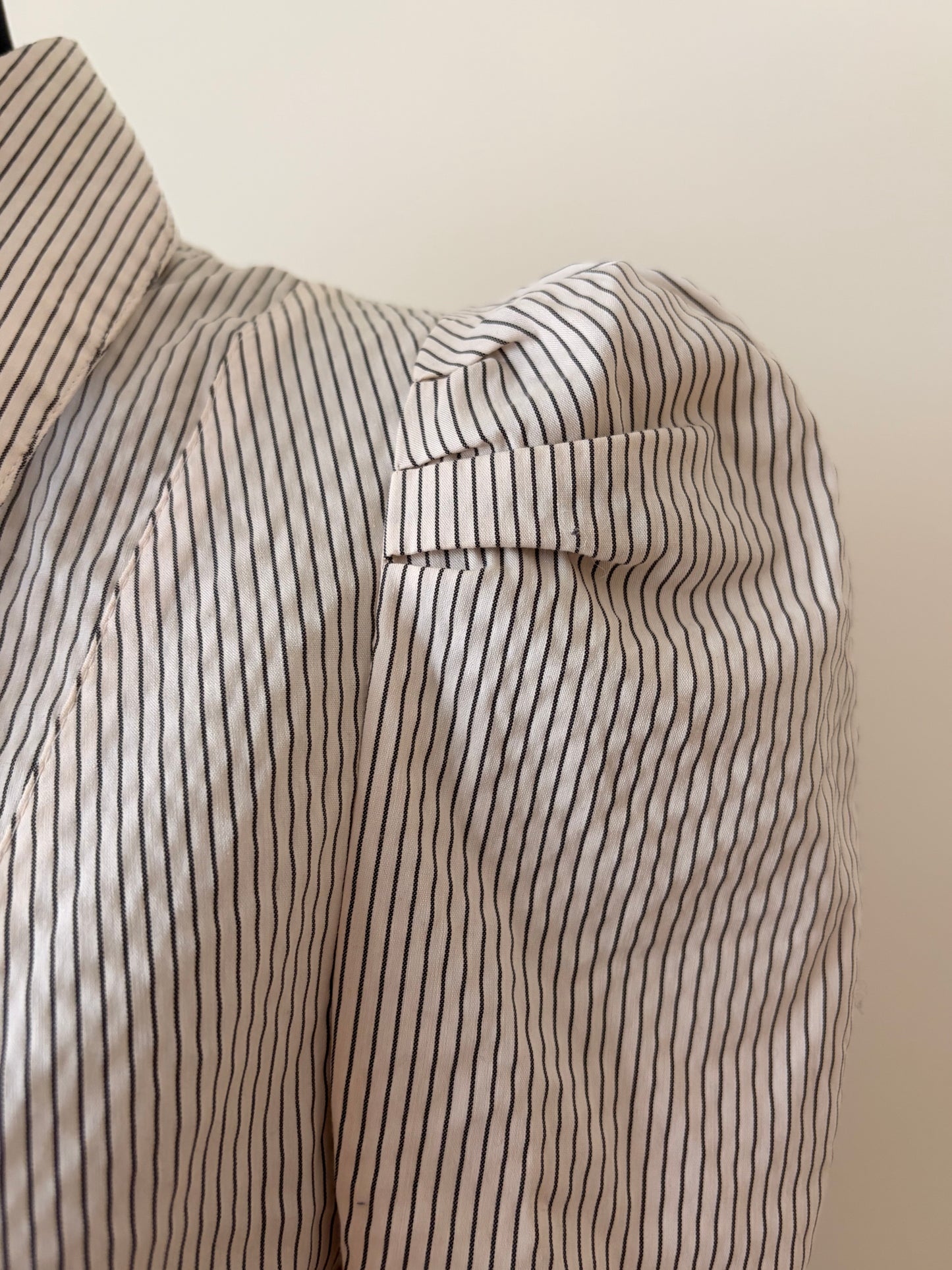 Striped button-up shirt