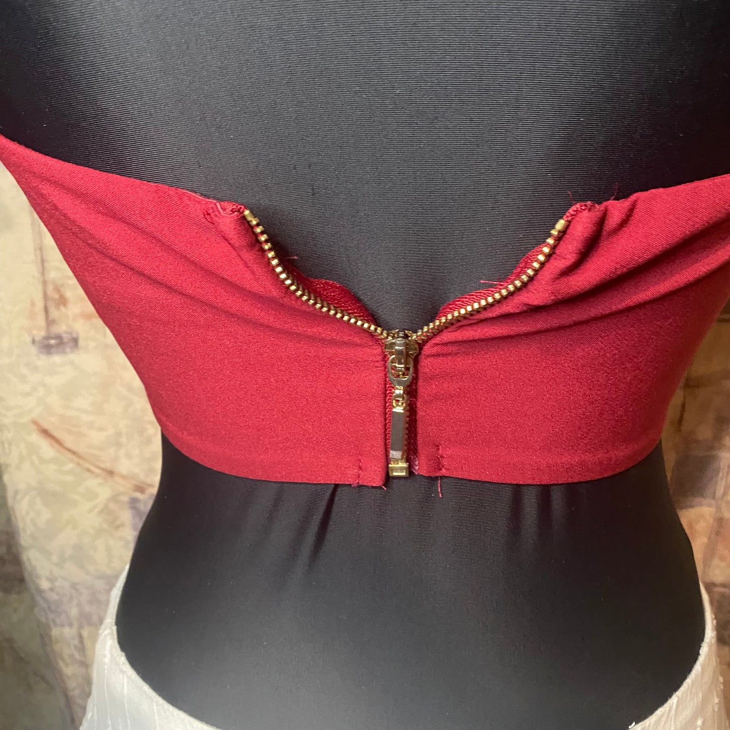Burgundy corset top