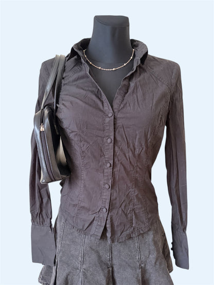 Vintage black button-up shirt