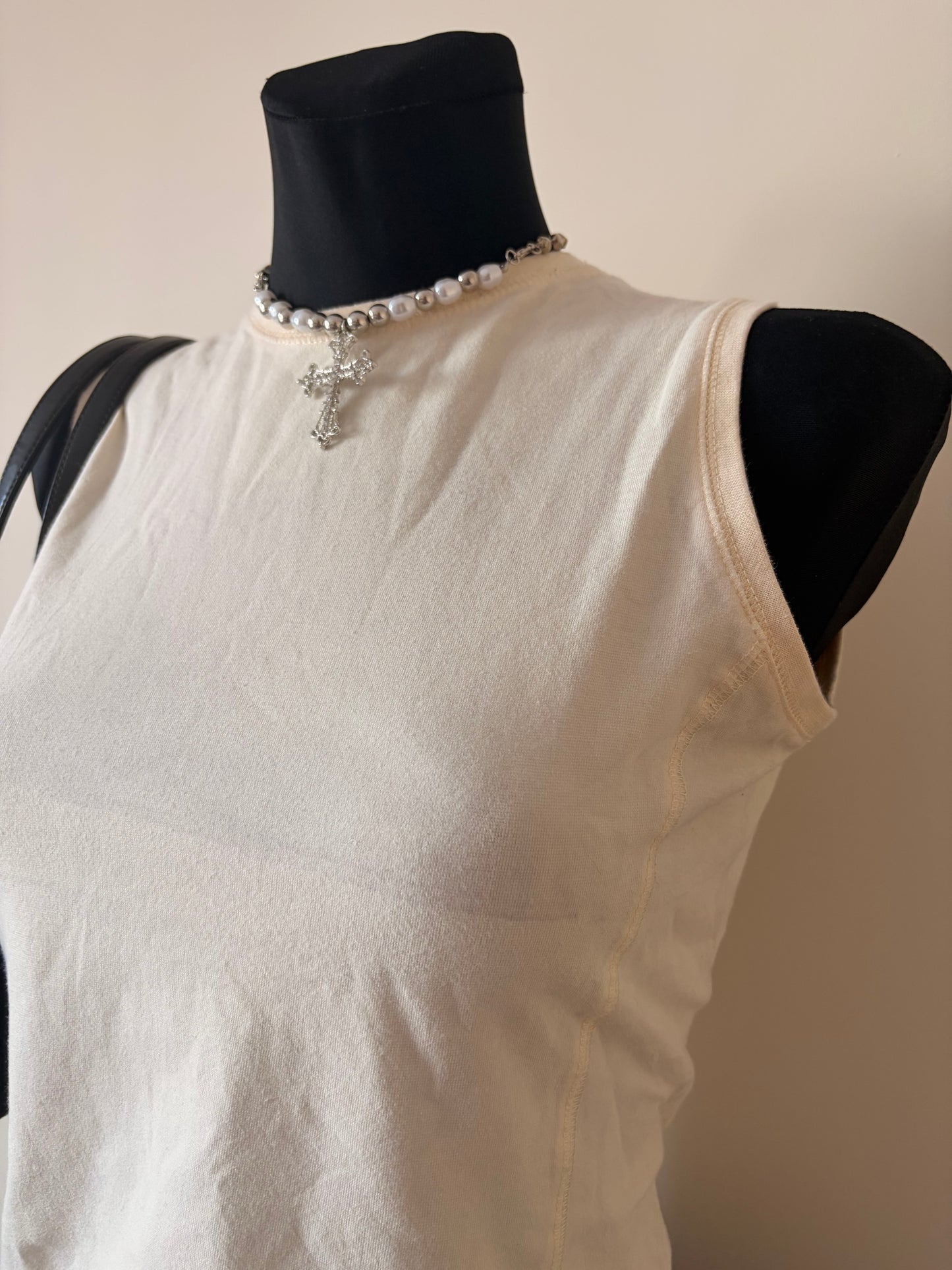 Vintage cream tank top