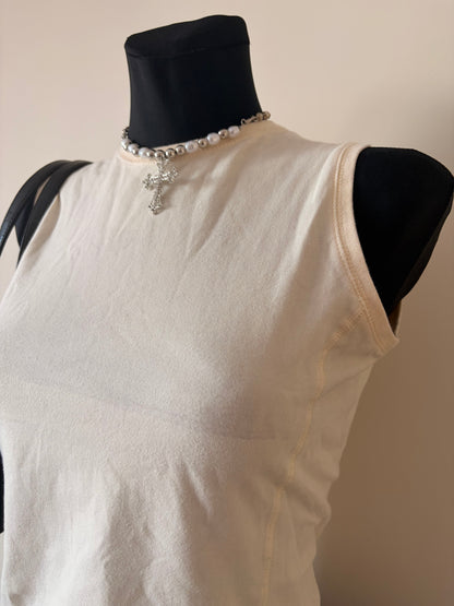 Vintage cream tank top