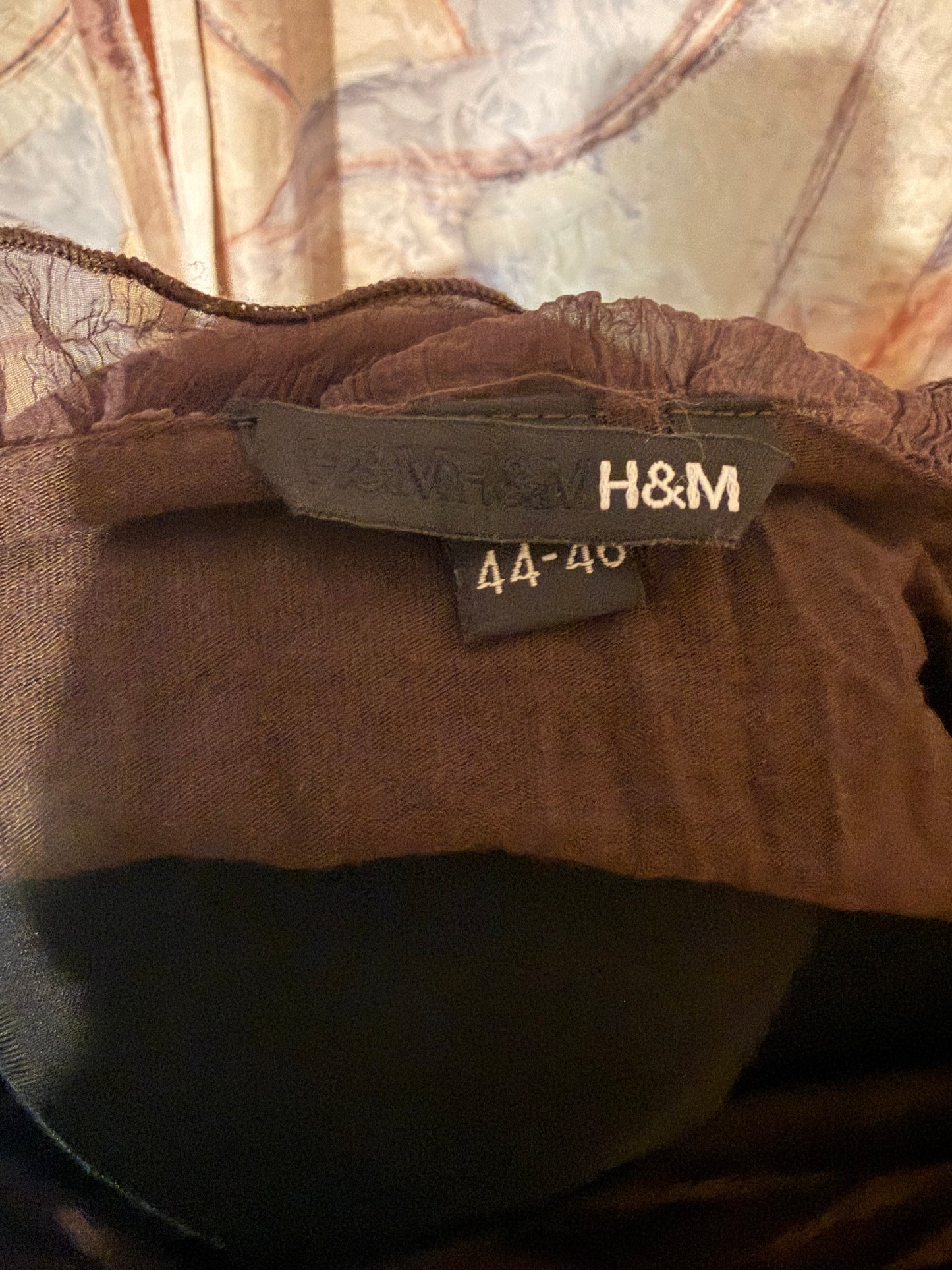 Brown wrap blouse