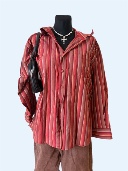 Striped men’s button-up shirt