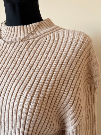 Cream cropped cardigan