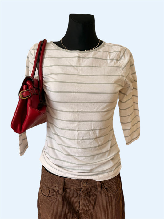 Striped long sleeve top