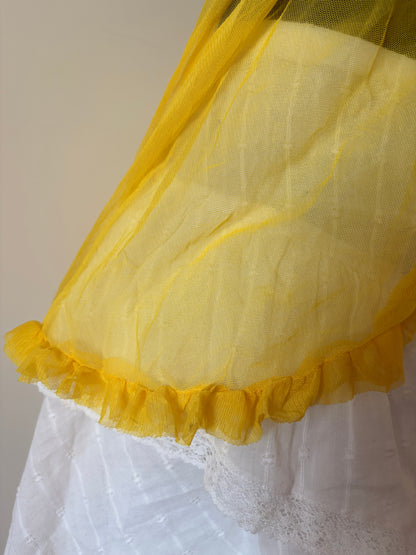 Vintage yellow lingerie top