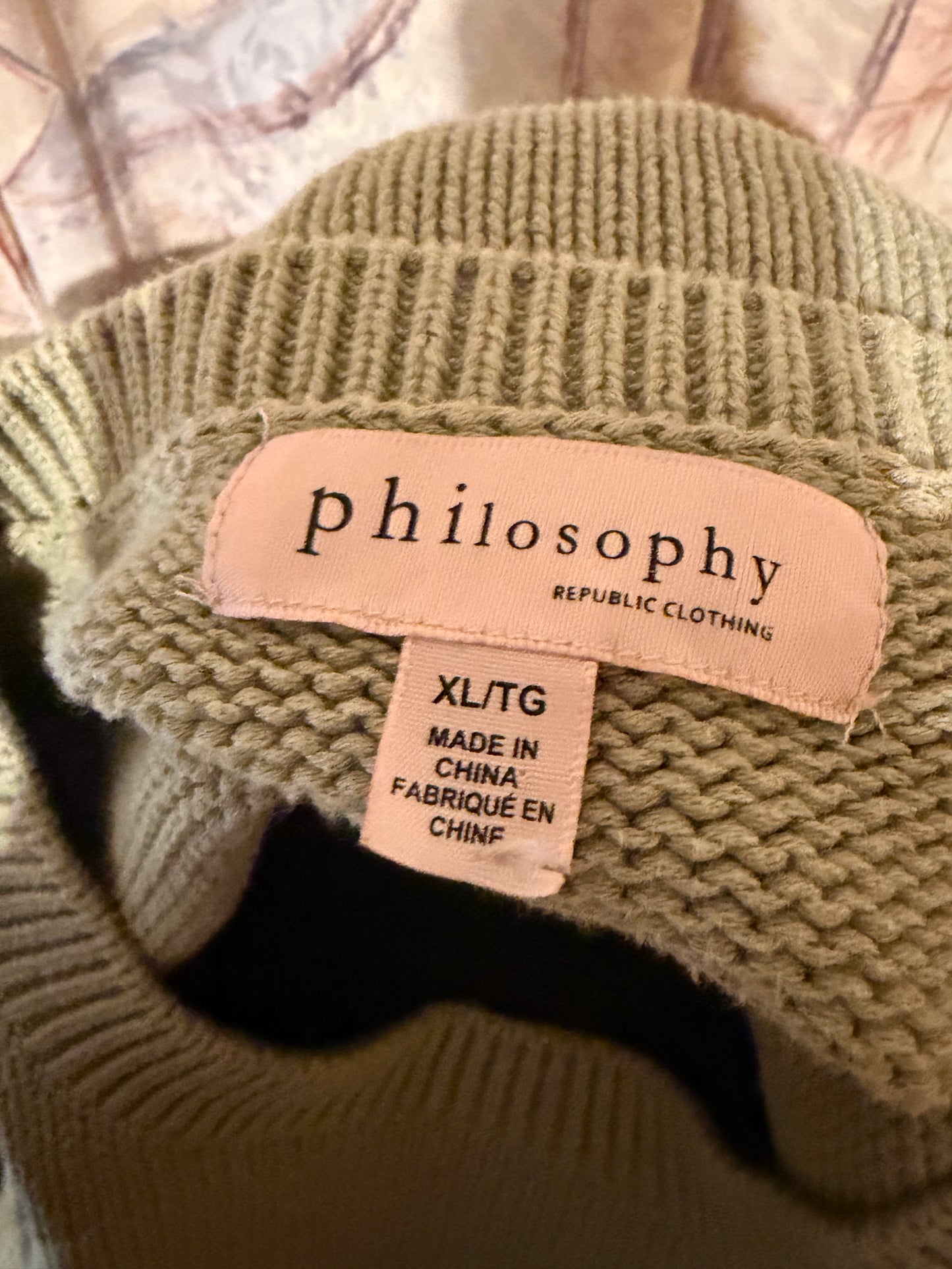 Light green knit sweater