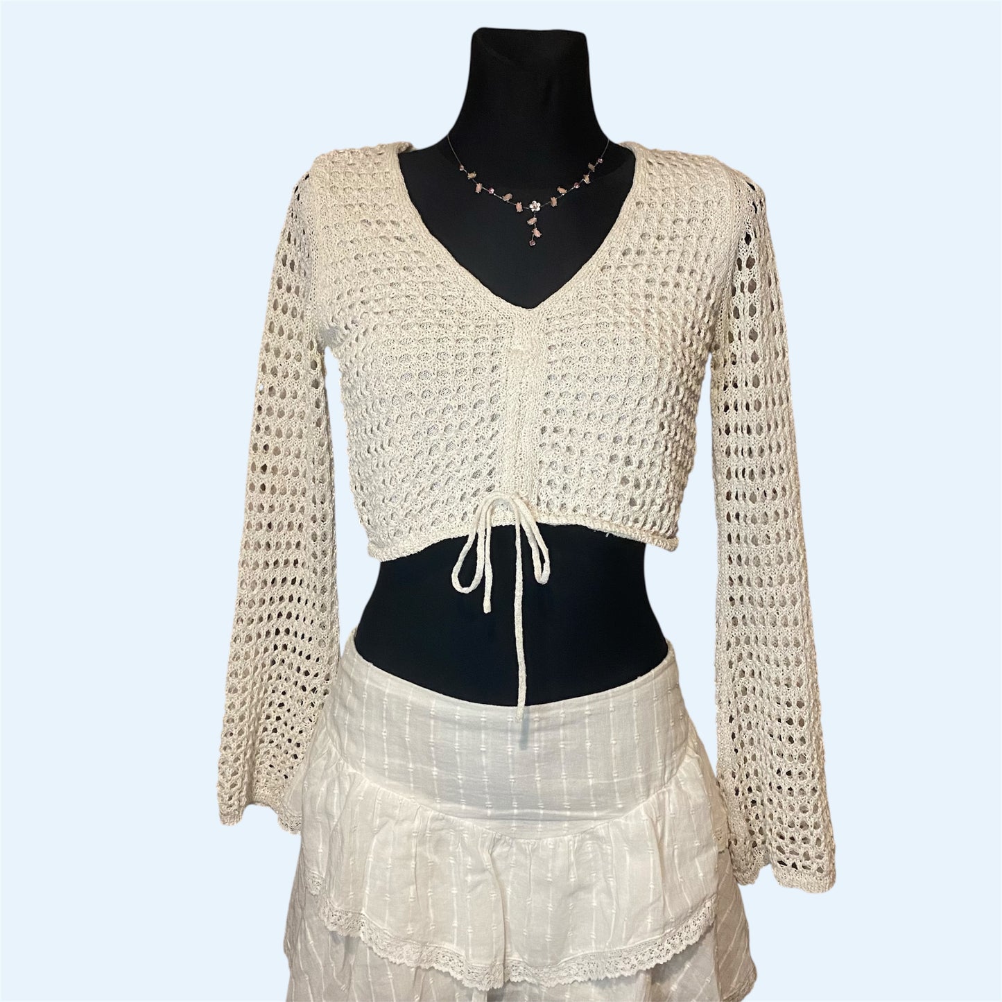 White knit top