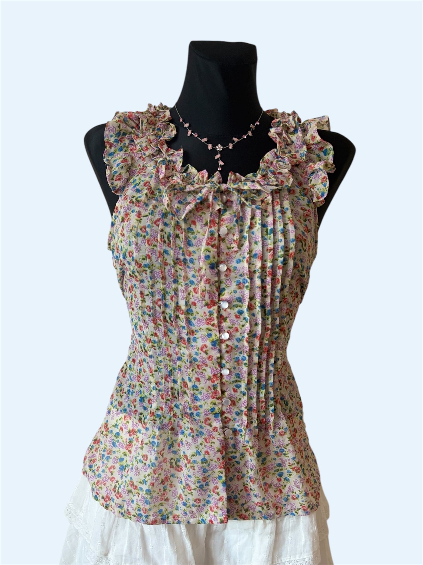 Vintage floral tank top