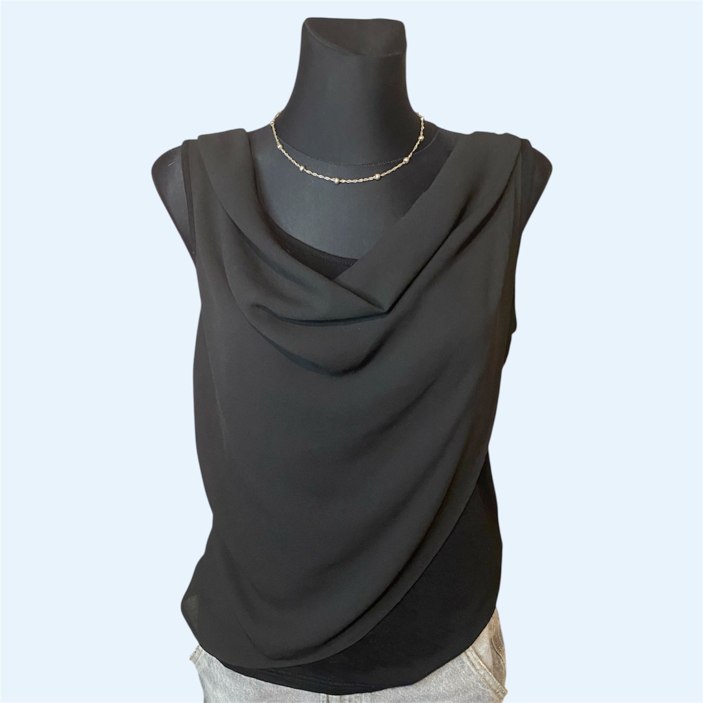 Black formal blouse