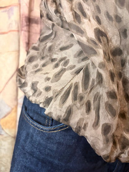 Vintage leopard combo top