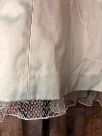 Vintage light teal strapless formal dress