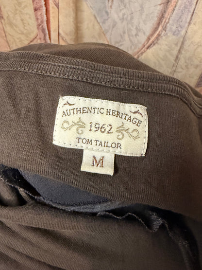 Vintage Tom Tailor brown sweatshirt with lace details