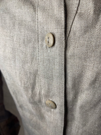 Vintage linen button-up blouse