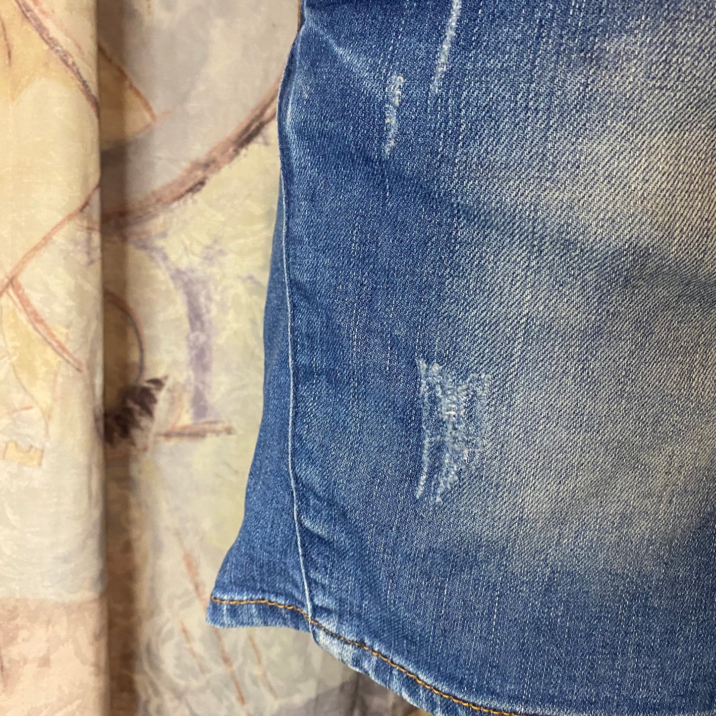 Jean mini skirt