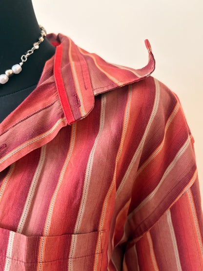 Striped men’s button-up shirt
