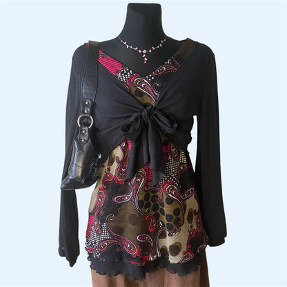 Vintage tie-up top