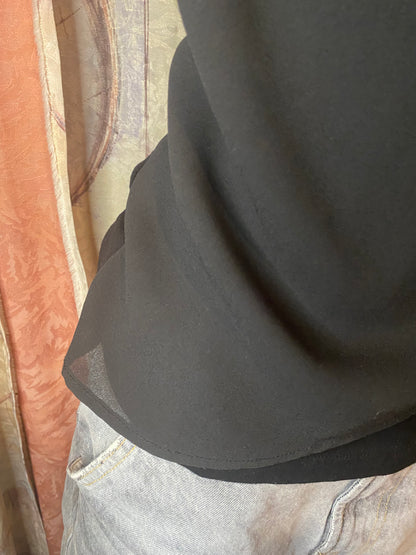 Black formal blouse