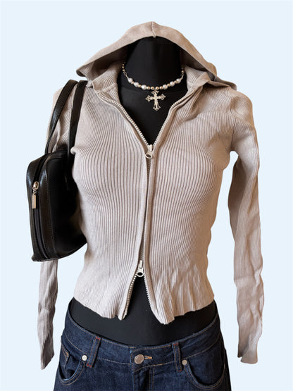Light gray zip-up jacket