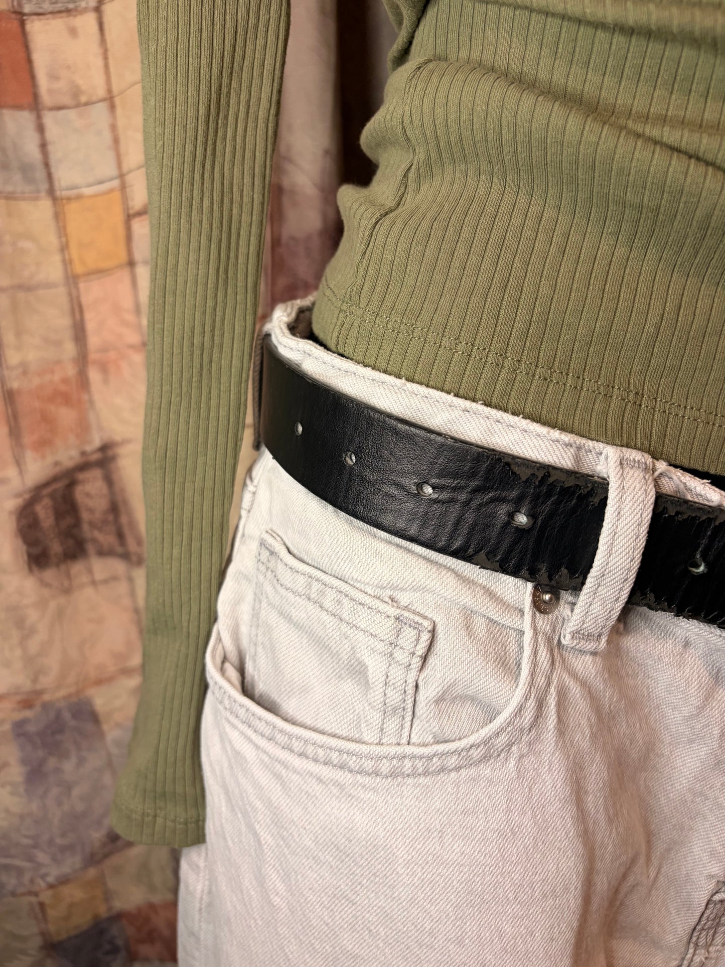 Olive green button up sweatshirt