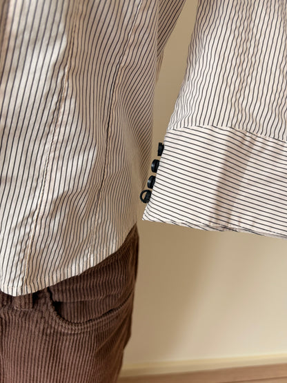 Striped button-up shirt