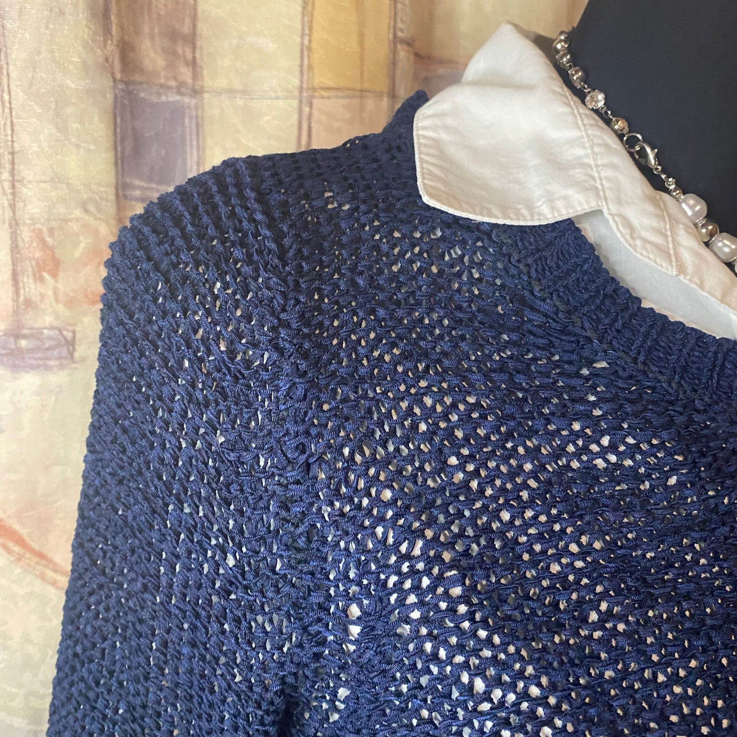 Navy knit sweater