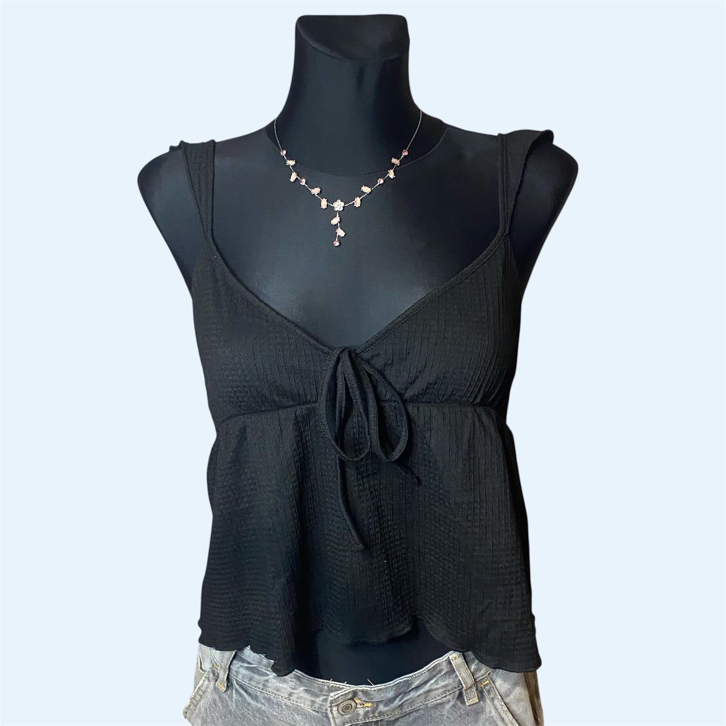 Black babydoll top