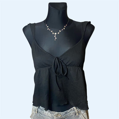 Black babydoll top