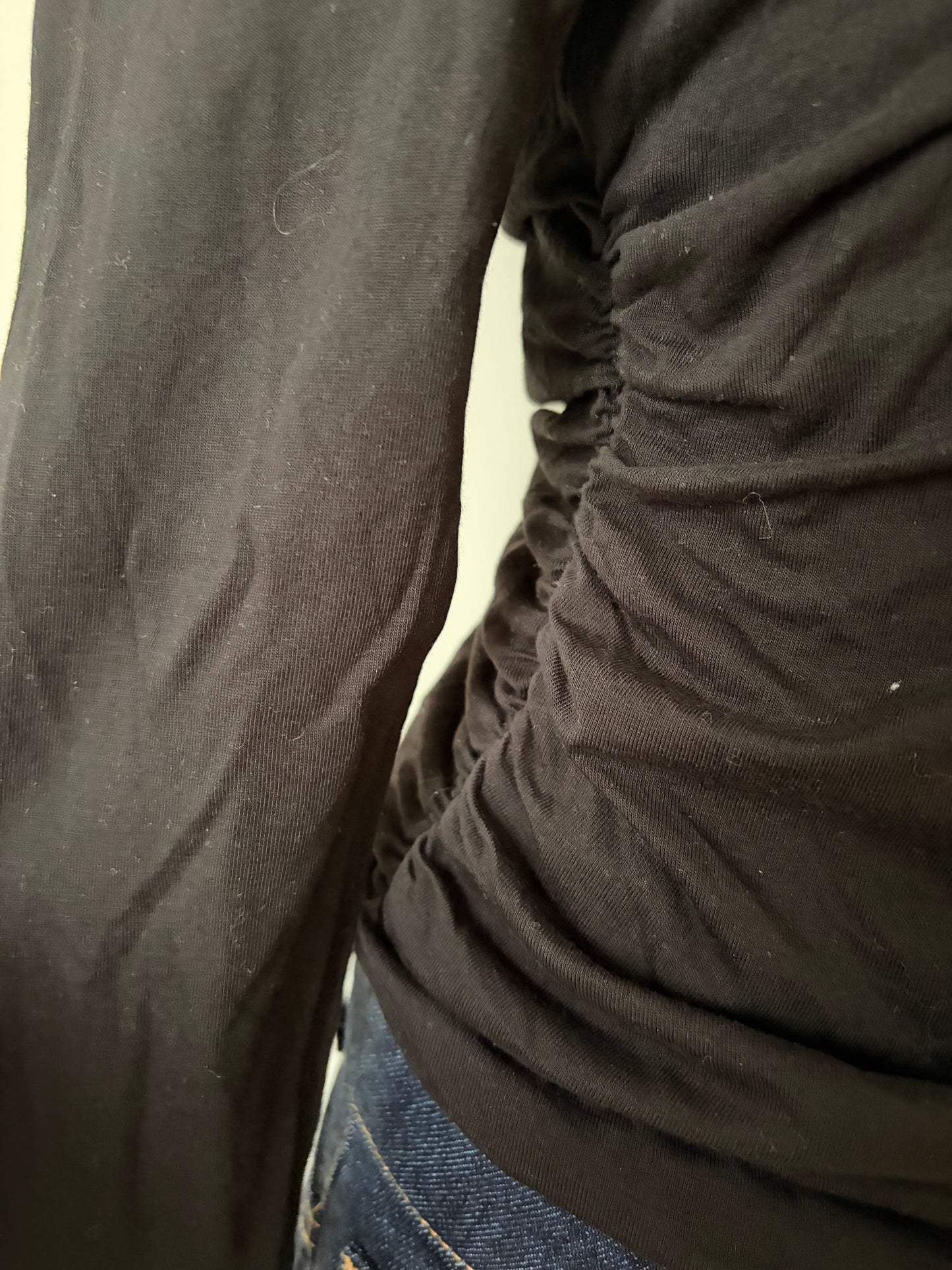 Black long-sleeve top