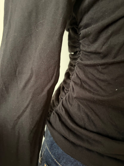 Black long-sleeve top