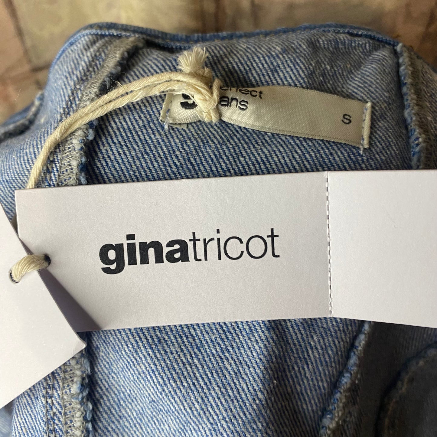 Jean zip-up top
