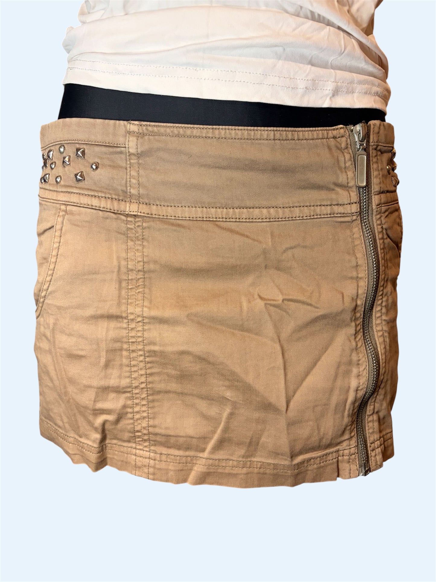 Vintage tan mini skirt