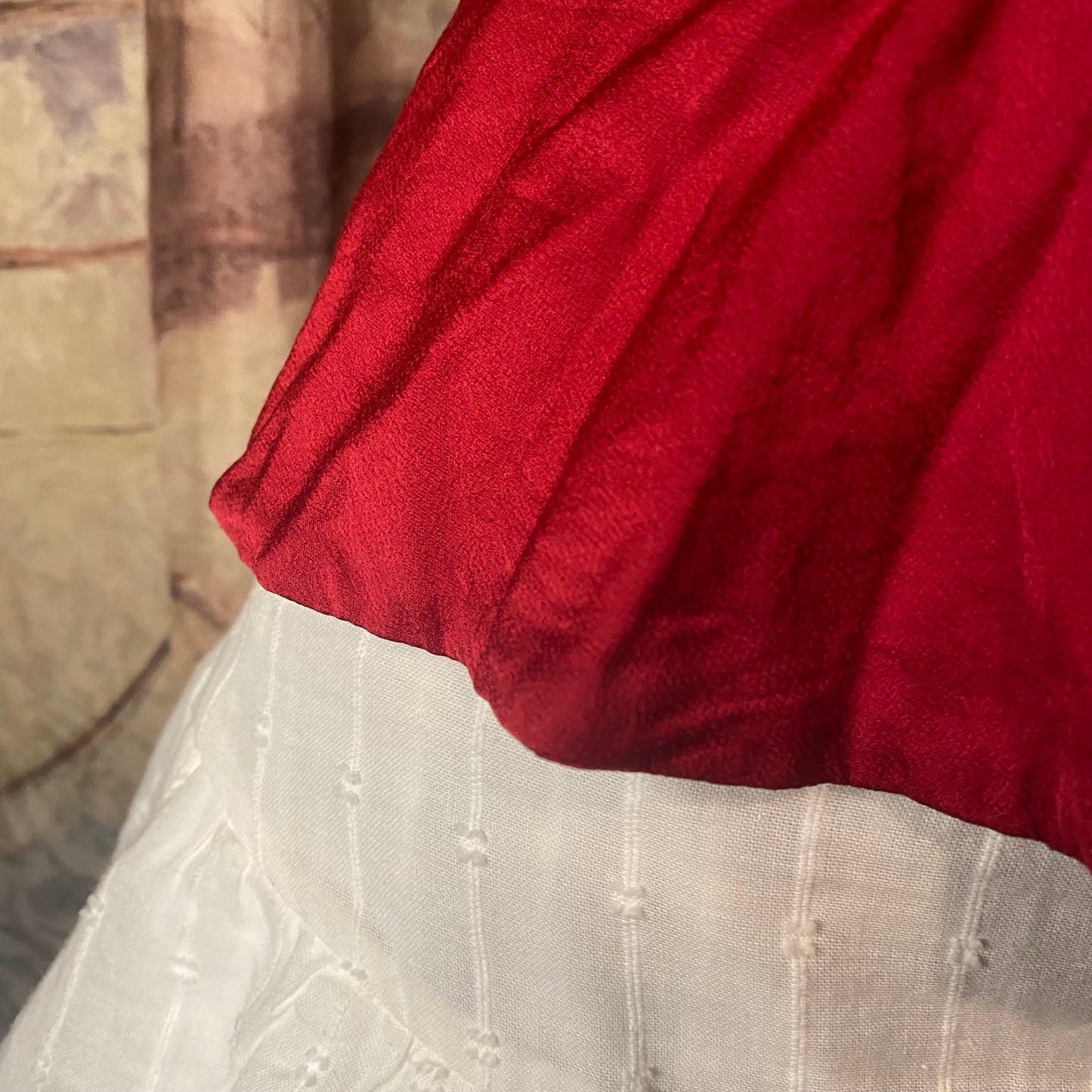 Red Zara wrap top