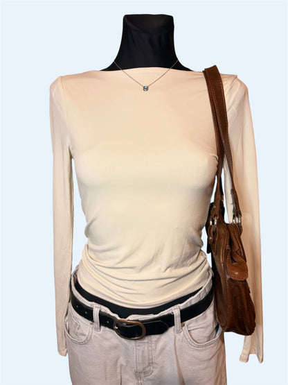 White open back sweatshirt