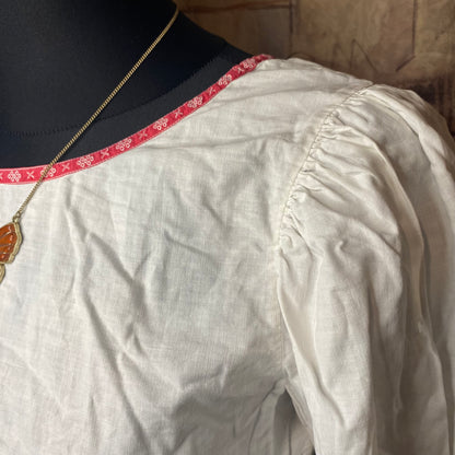 Unique dirndl linen cropped blouse
