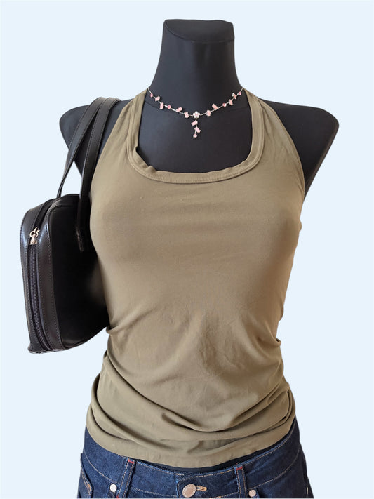 Khaki halter top